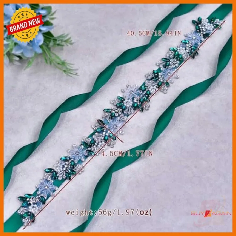 Handmade Crystal Rhinestone Bridal Belt Wedding Sash Formal Dress Accessory